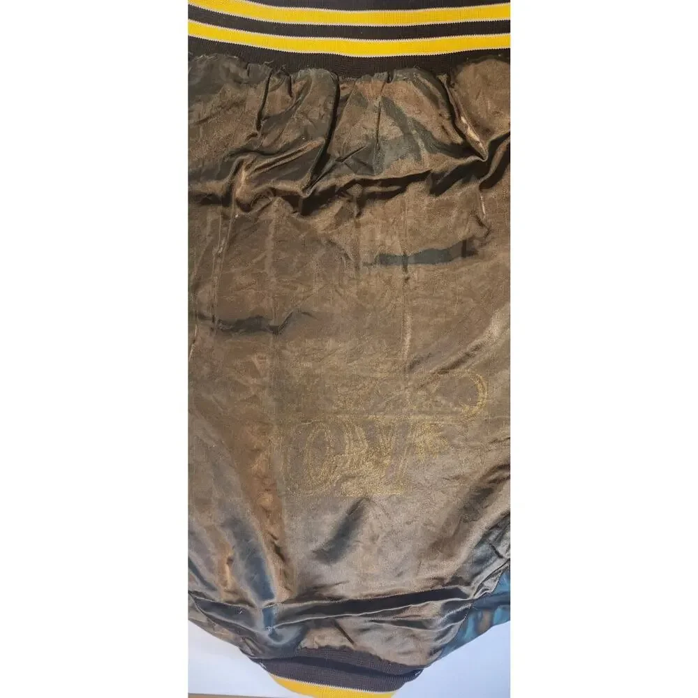 Rare Vintage K&O Steam Gas Engine Satin Jacket 80s Large Brown